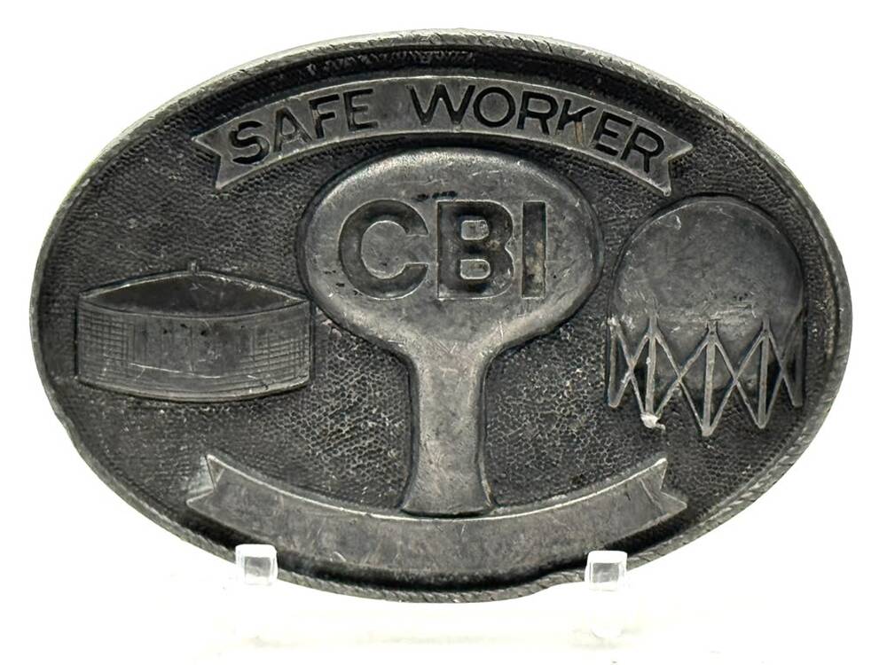CBI Safe Worker Industrial Safety Award Belt Buckle
